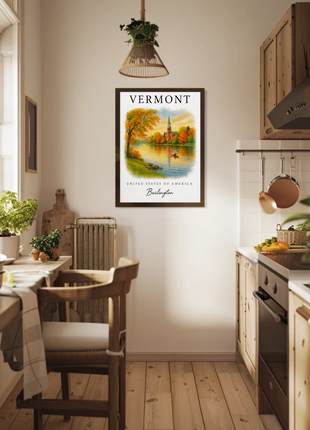 Vermont, Burlington Signature Series Vintage Travel Poster