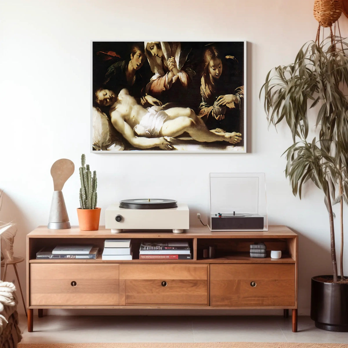 Solemn 17th-Century Religious Art Theme Cultural Heritage Poster