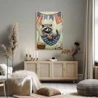 raccoon lounging in a hammock Poster