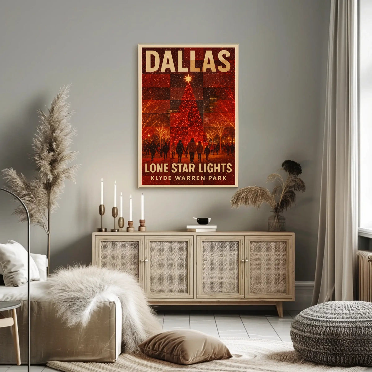 Dallas Lone Star Lights Poster