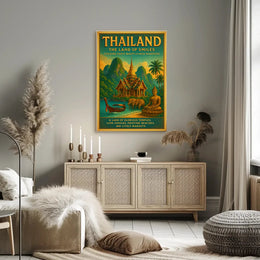 Thailand's Beauty in Vintage Travel Poster PosterGoat