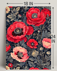 Elegant Red Poppies Artwork, Abstract or Artistic Poster