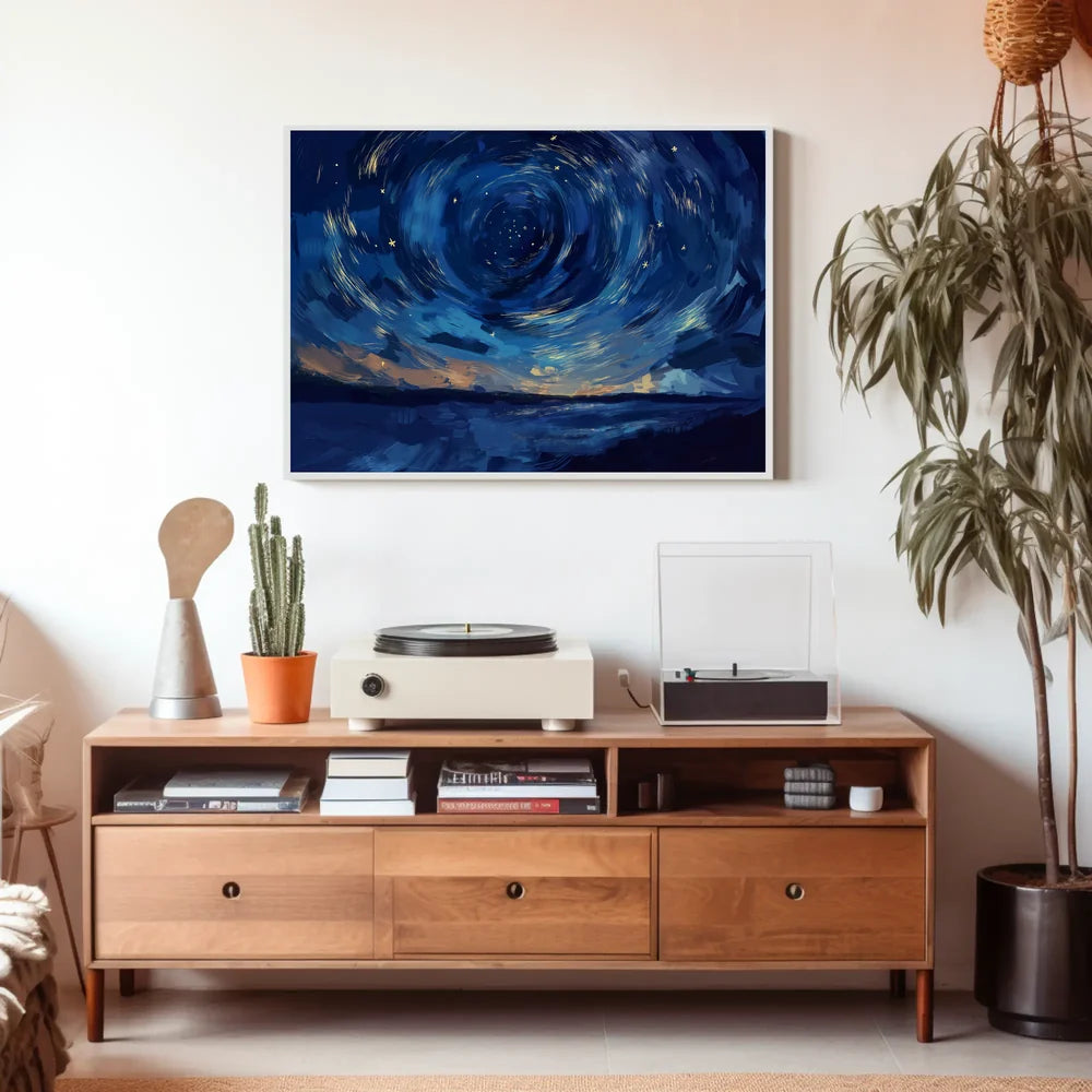 Starry Night Impressionist Art Poster for Home Decor