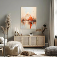 Egyptian Adventure Pyramids Desert Journey Artistic Abstract Poster