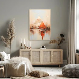 Egyptian Adventure Pyramids Desert Journey Artistic Abstract Poster