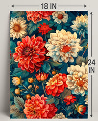 Vibrant Floral Garden Artistic Masterpiece Poster