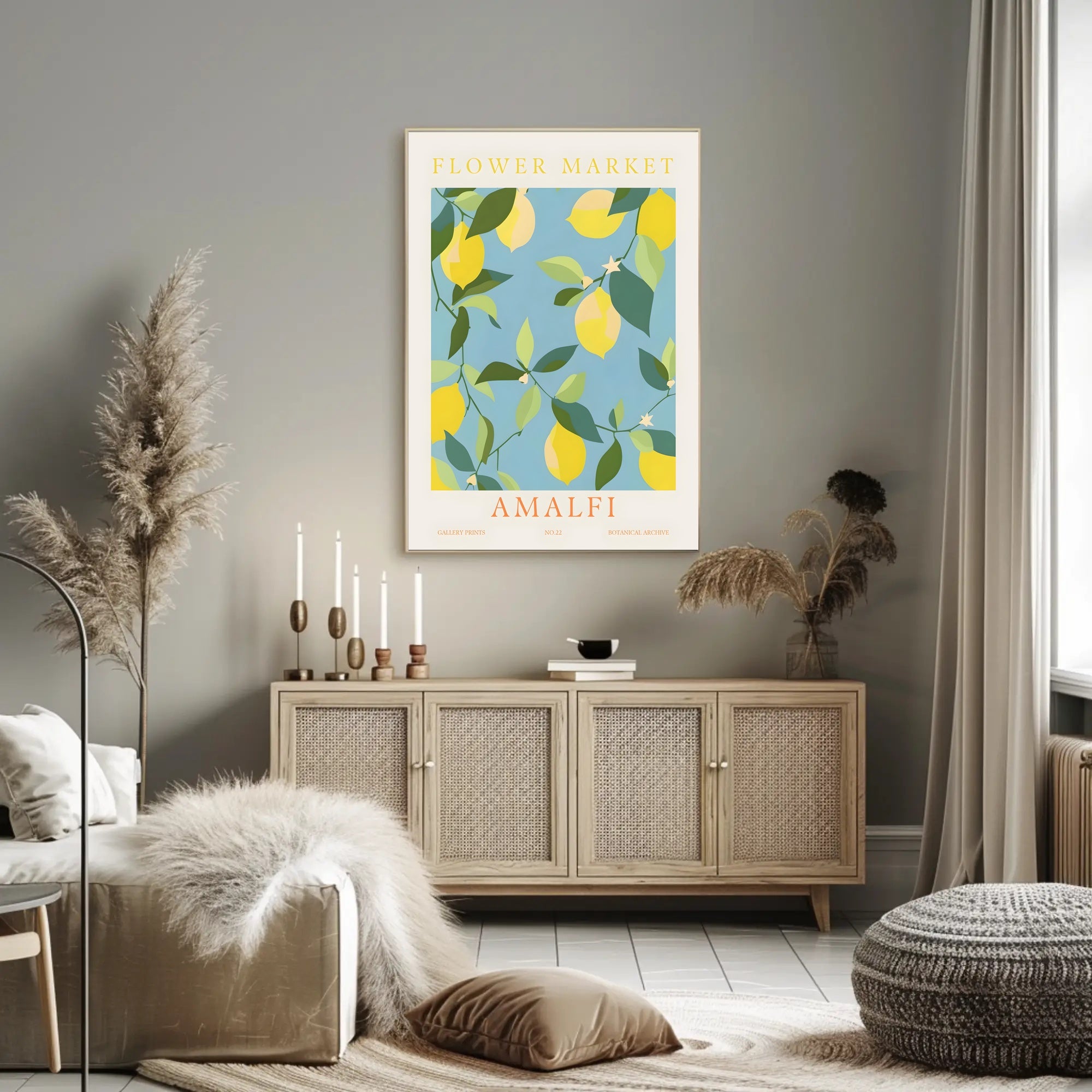 Amalfi Botanical Print Poster