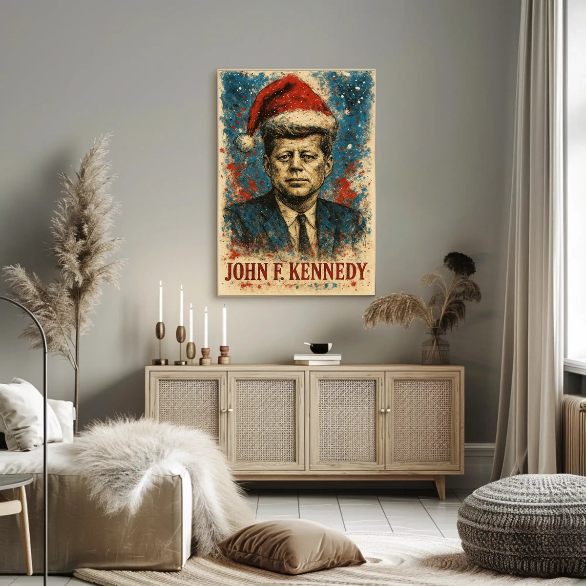 John F. Kennedy 35th President of the United States Christmas SeriesPoster