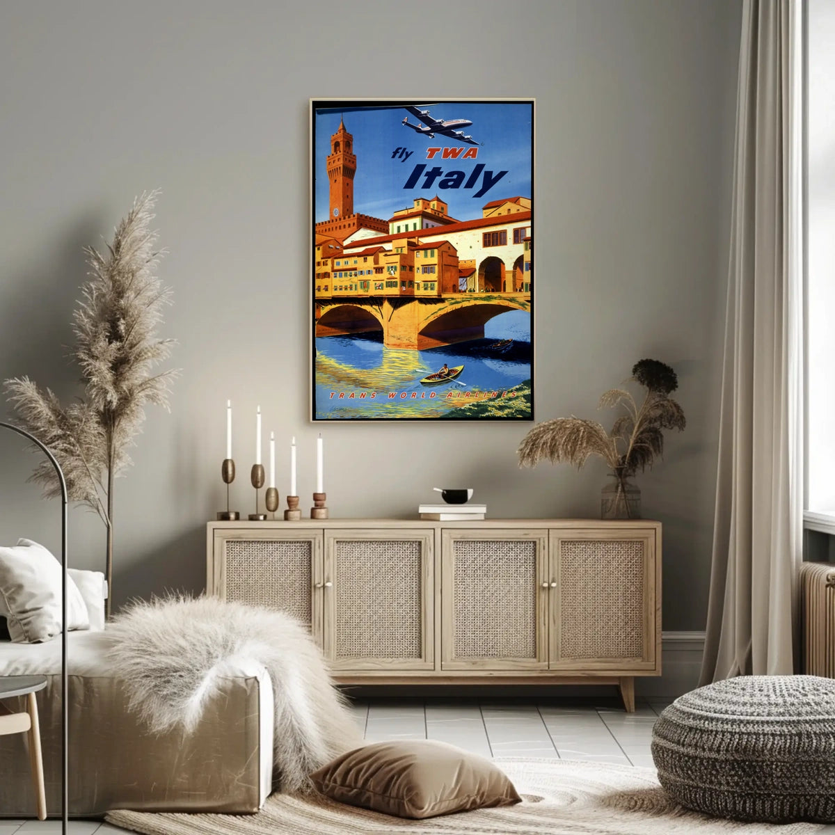 Fly Twa To Italy Poster
