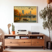 Boston Scenic Charm Travel Poster Wall Art
