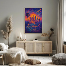 Los Angeles City Stars Vintage Poster