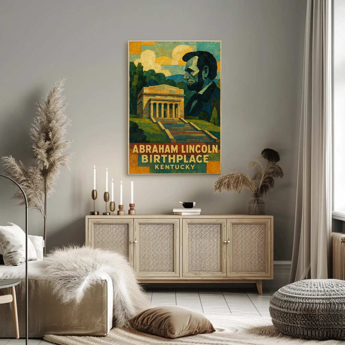 Abraham Lincoln Birthplace Poster