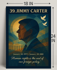 Jimmy Carter Vintage Americana Artistic Wall Poster PosterGoat
