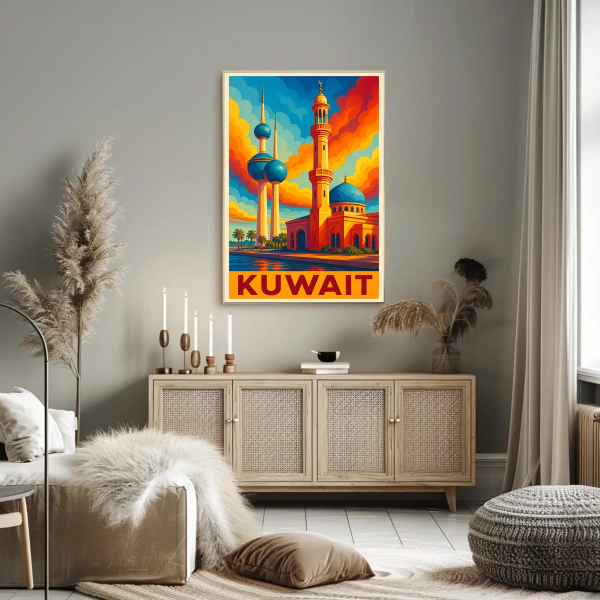 Kuwait Skyline Art Poster