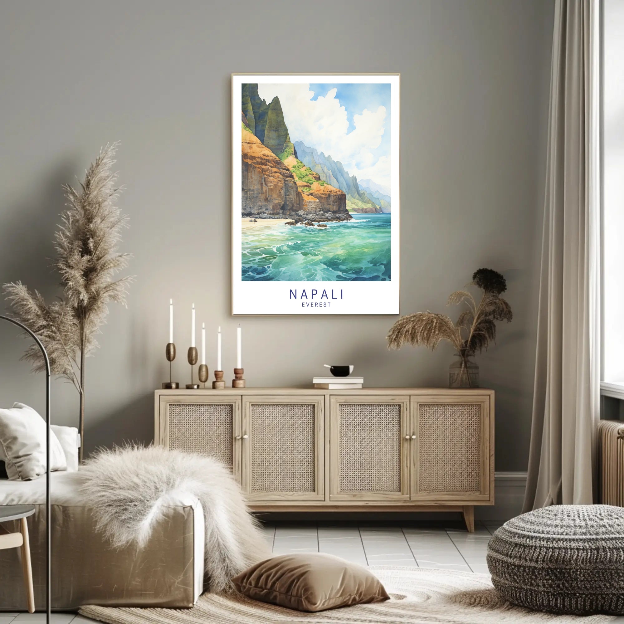 Napali Coast Artwork Poster PosterGoat
