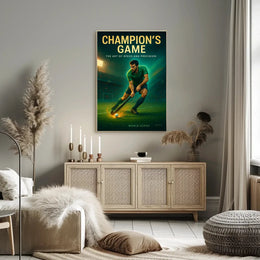 Champion's Game Field Hockey Sports Poster PosterGoat