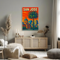 San Jose Cityscape Poster