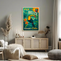 Travel Belize Vintage Adventure with Tropical Flair Travel Poster PosterGoat