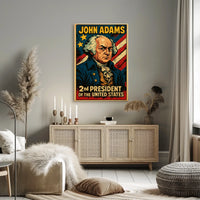 John Adams Second President Poster Wall Art Gift Idea