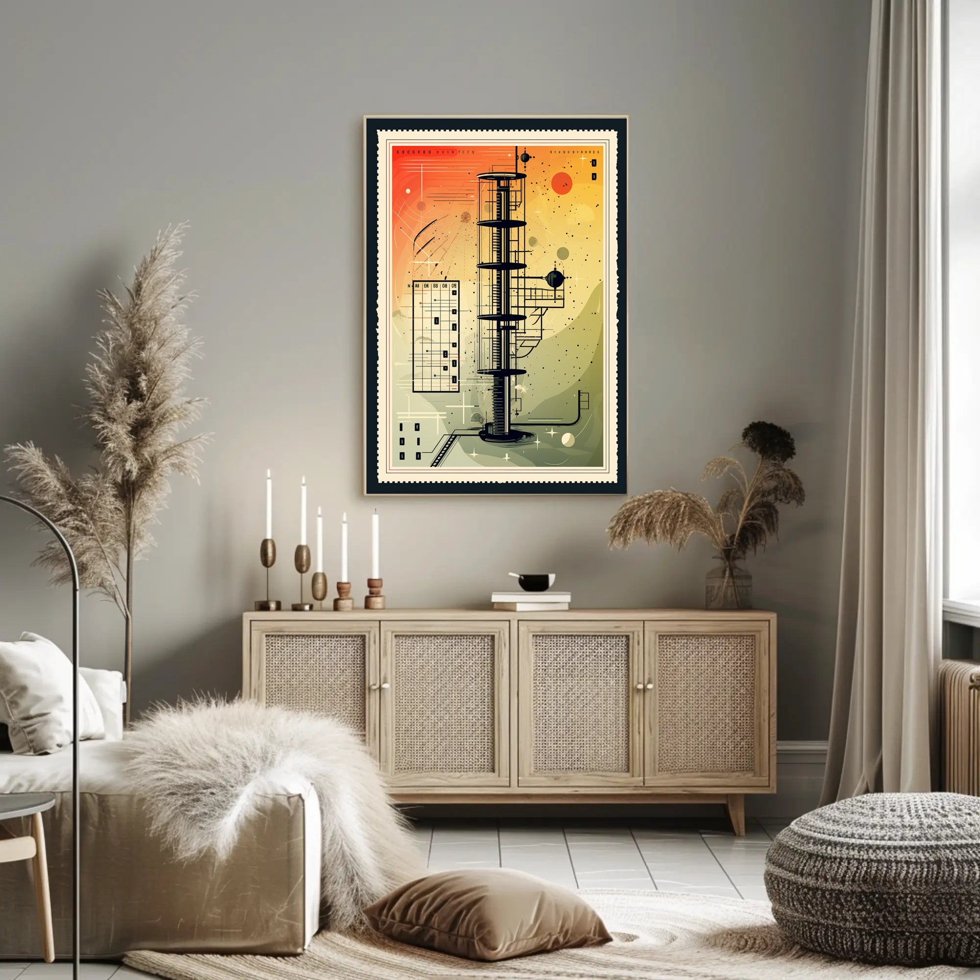 Futuristic Tower Design Poster