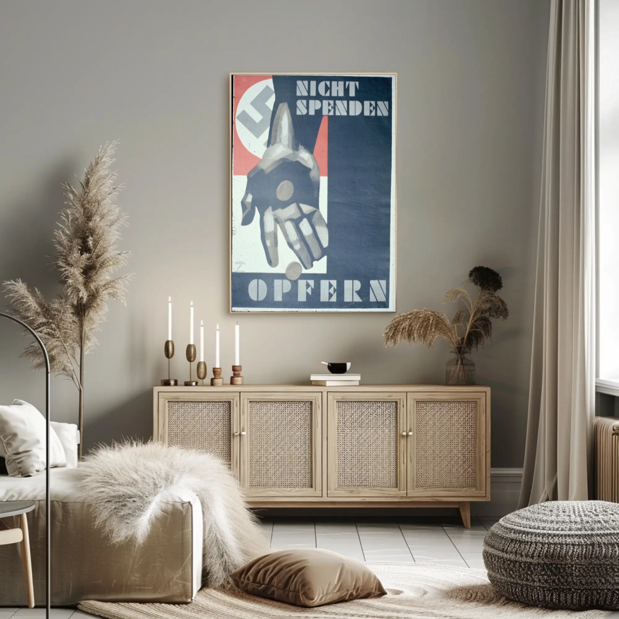Propaganda Poster with Symbolic Imagery Poster PosterGoat