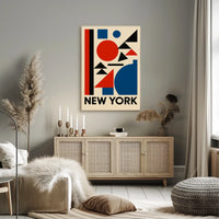 New York Geometric Art Poster
