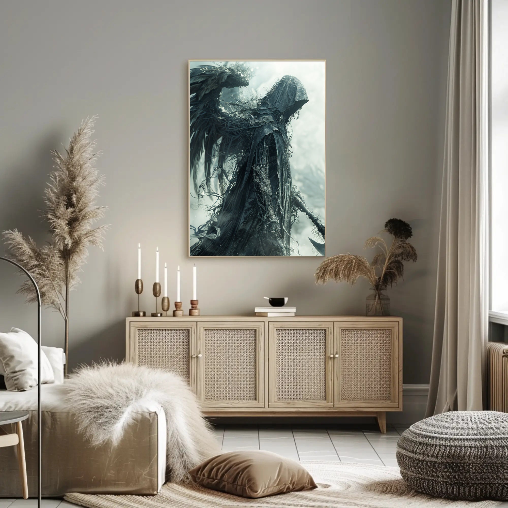 Ethereal Guardian: Dark Fantasy and Mythology Poster PosterGoat