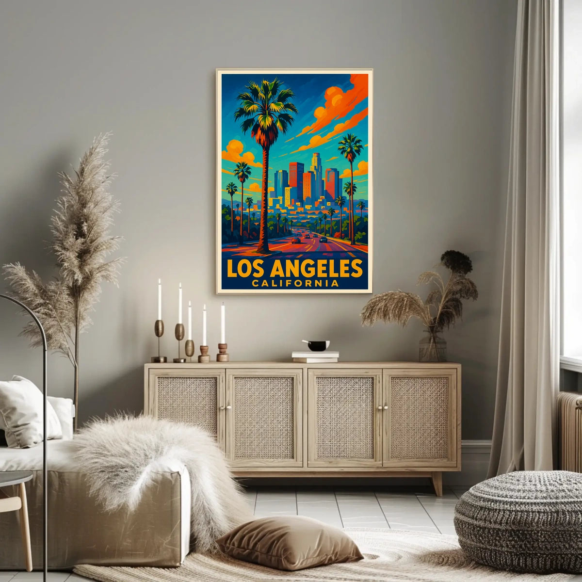 Los Angeles California Pop Wall Art Poster