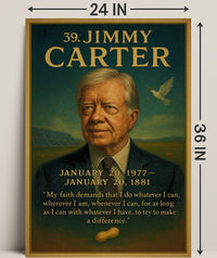 Jimmy Carter 39th President Wall Art Print PosterGoat
