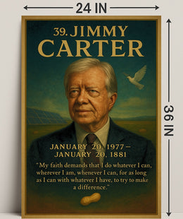 Jimmy Carter 39th President Wall Art Print PosterGoat