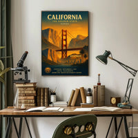 California The Golden State Vintage Poster PosterGoat