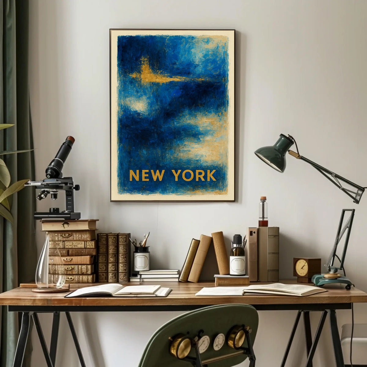 New York Abstract Expression Poster For Modern Wall Art