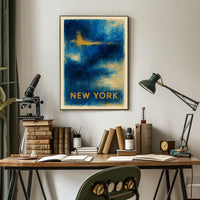 New York Abstract Expression Poster For Modern Wall Art