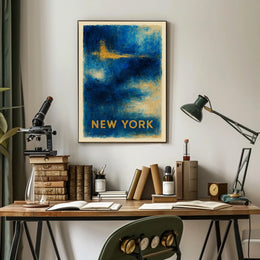 New York Abstract Expression Poster For Modern Wall Art