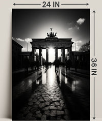 Shadows At The Brandenburg Gate Poster