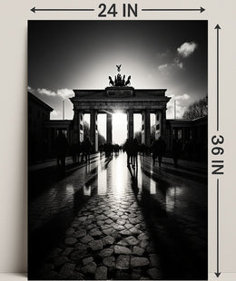 Shadows At The Brandenburg Gate Poster