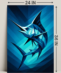 Geometric Marlin Poster PosterGoat