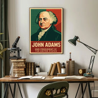 John Adams Second President Patriotism Typography Poster