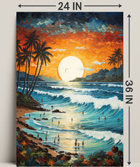 Vibrant Sunset Beach Poster