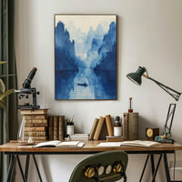 Tranquil Mountain Reflection Art Print Poster for Home Decor PosterGoat