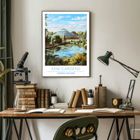 Kew Gardens London Vintage Travel Poster