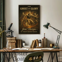 Vintage Athlete Heroics Commemorative Sports Poster
