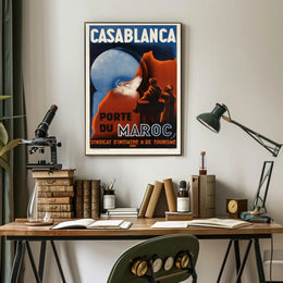 Vintage Casablanca Travel Poster for Moroccan Adventure PosterGoat