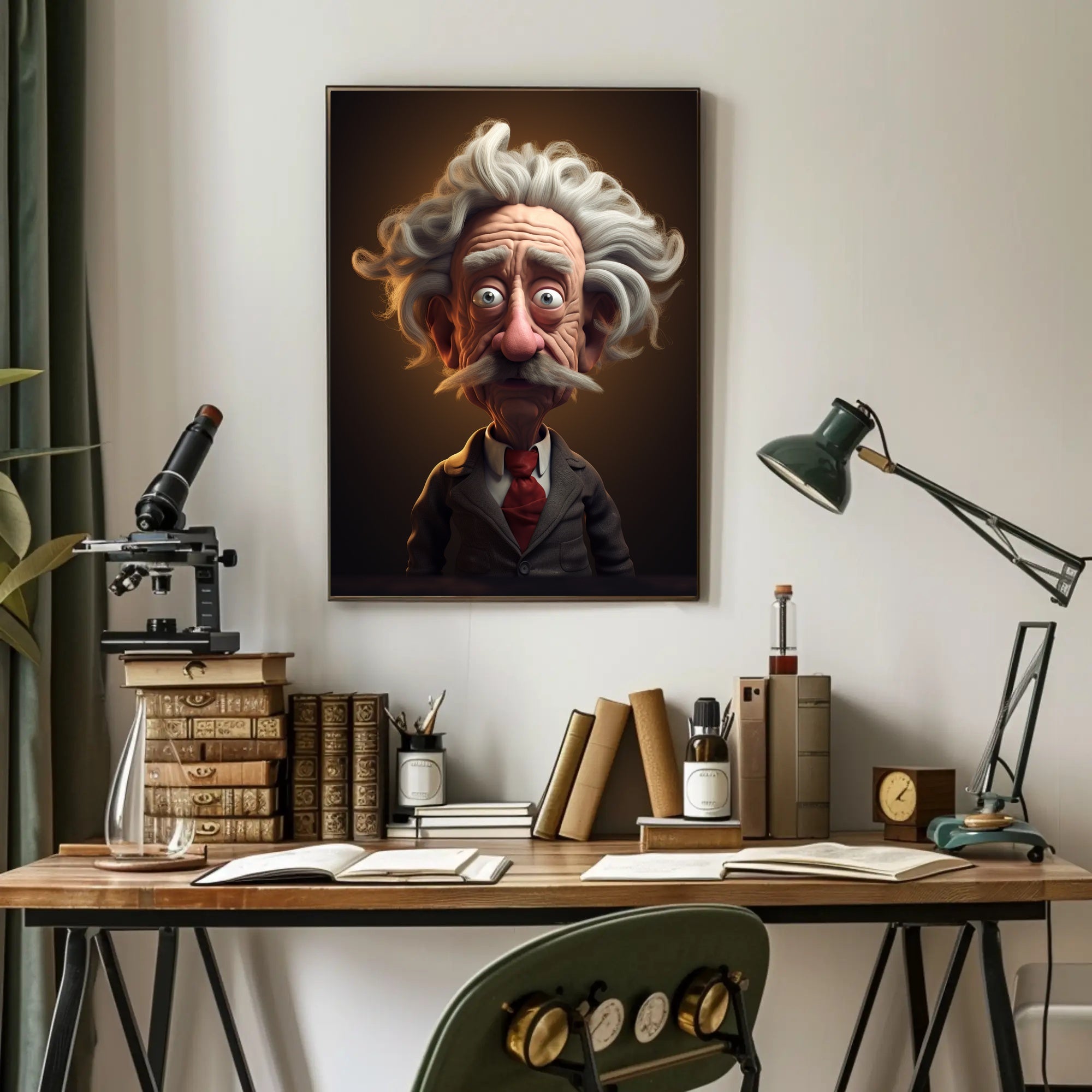 Whimsical Professor Character Poster PosterGoat