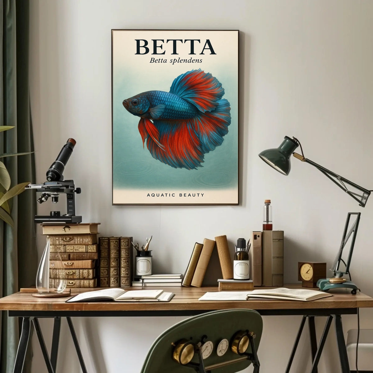 Betta Splendens Aquatic Beauty Poster