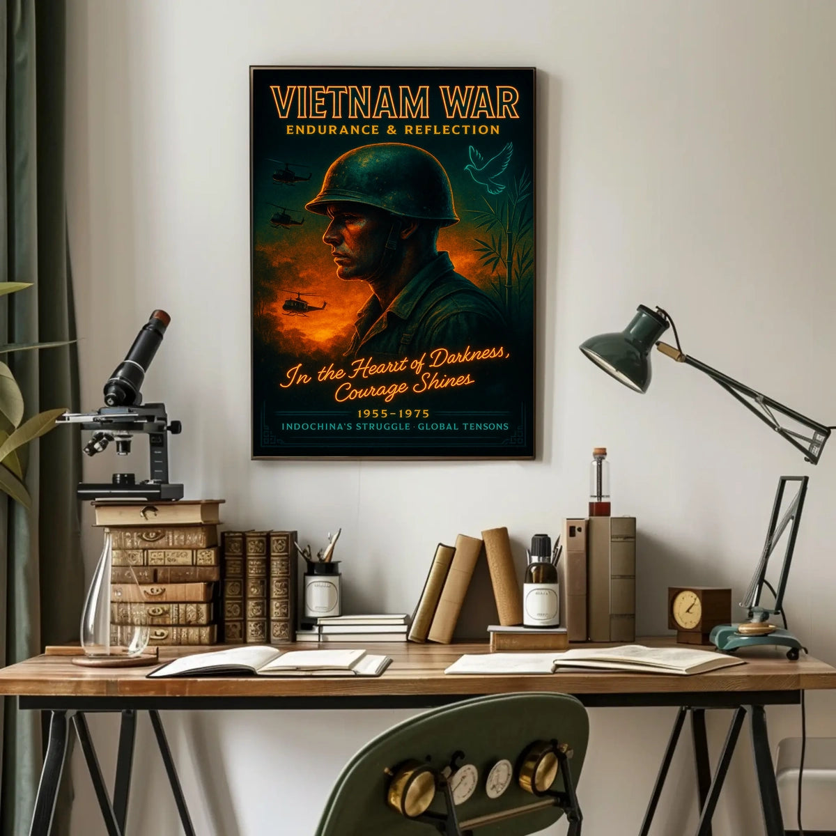 Vietnam War Endurance Reflection Poster