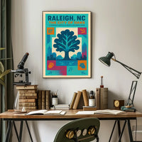 Raleigh, NC The City of Oaks Poster