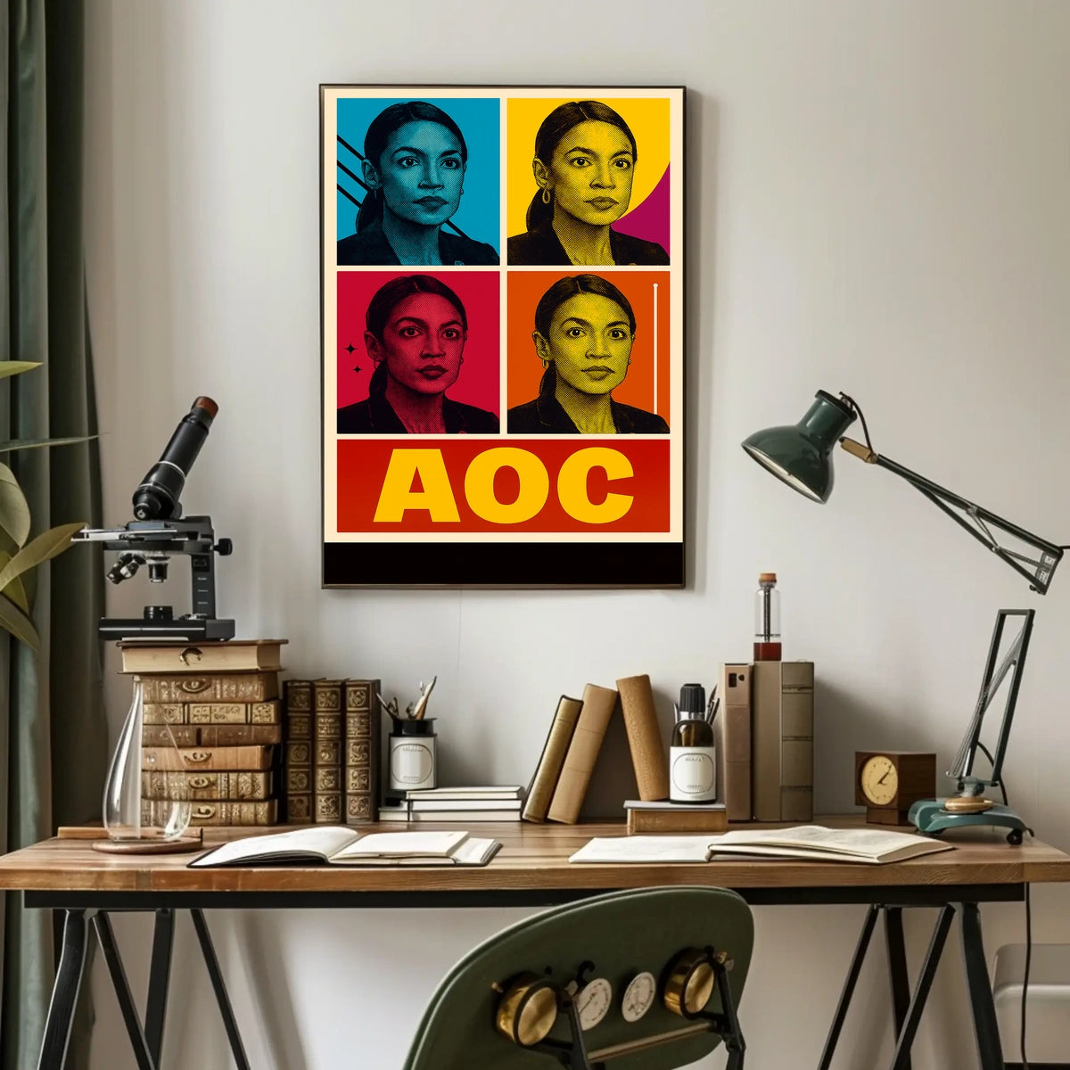 AOC Pop Art Portrait Poster