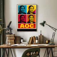 AOC Pop Art Portrait Poster