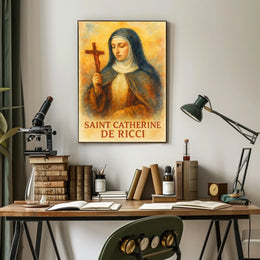Saint Catherine De Ricci Portrait Of Faith Devotion Poster